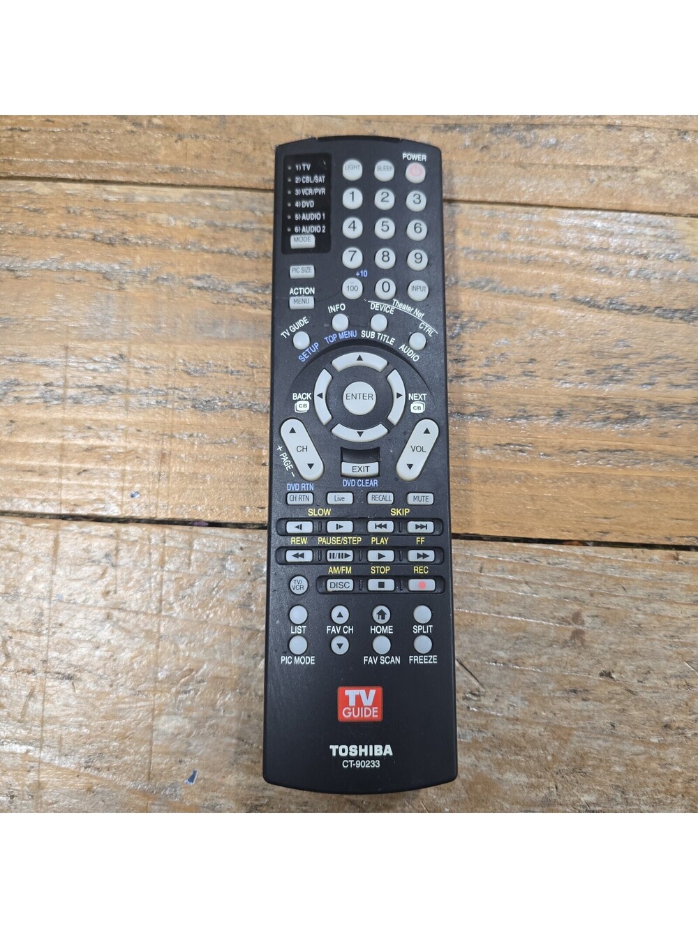Toshiba CT-90233 Remote with TV Guide Tested Works